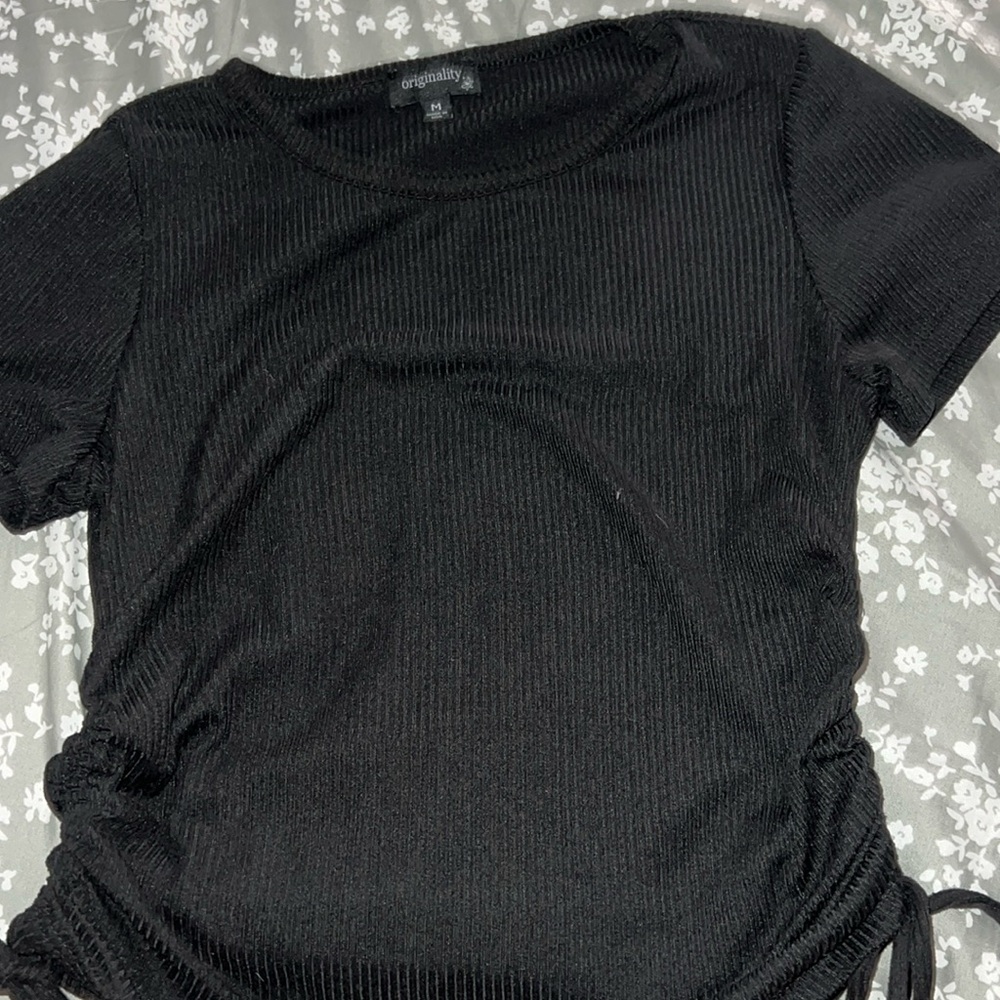 Black tie shirt